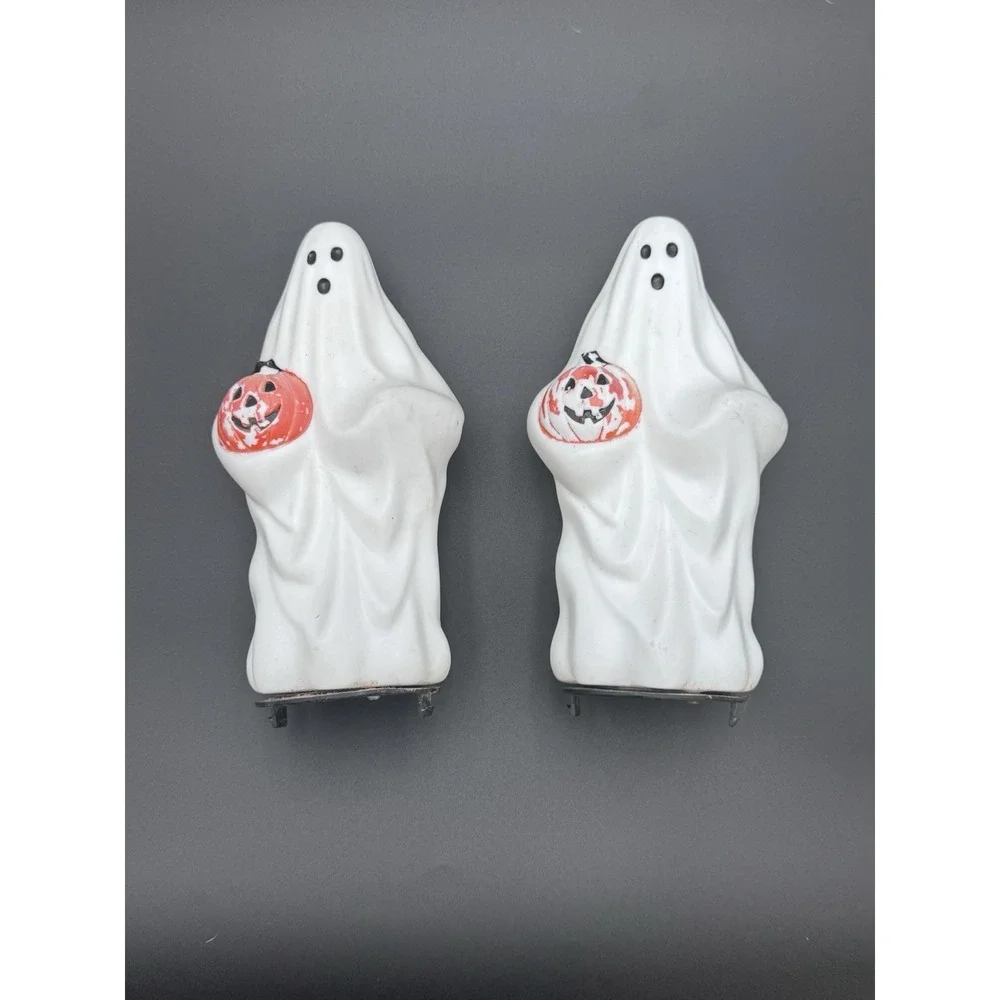 Vtg‎ 1995 Empire Blow Mold Ghost Jack o Lantern Halloween Path Light Topper 9.5
